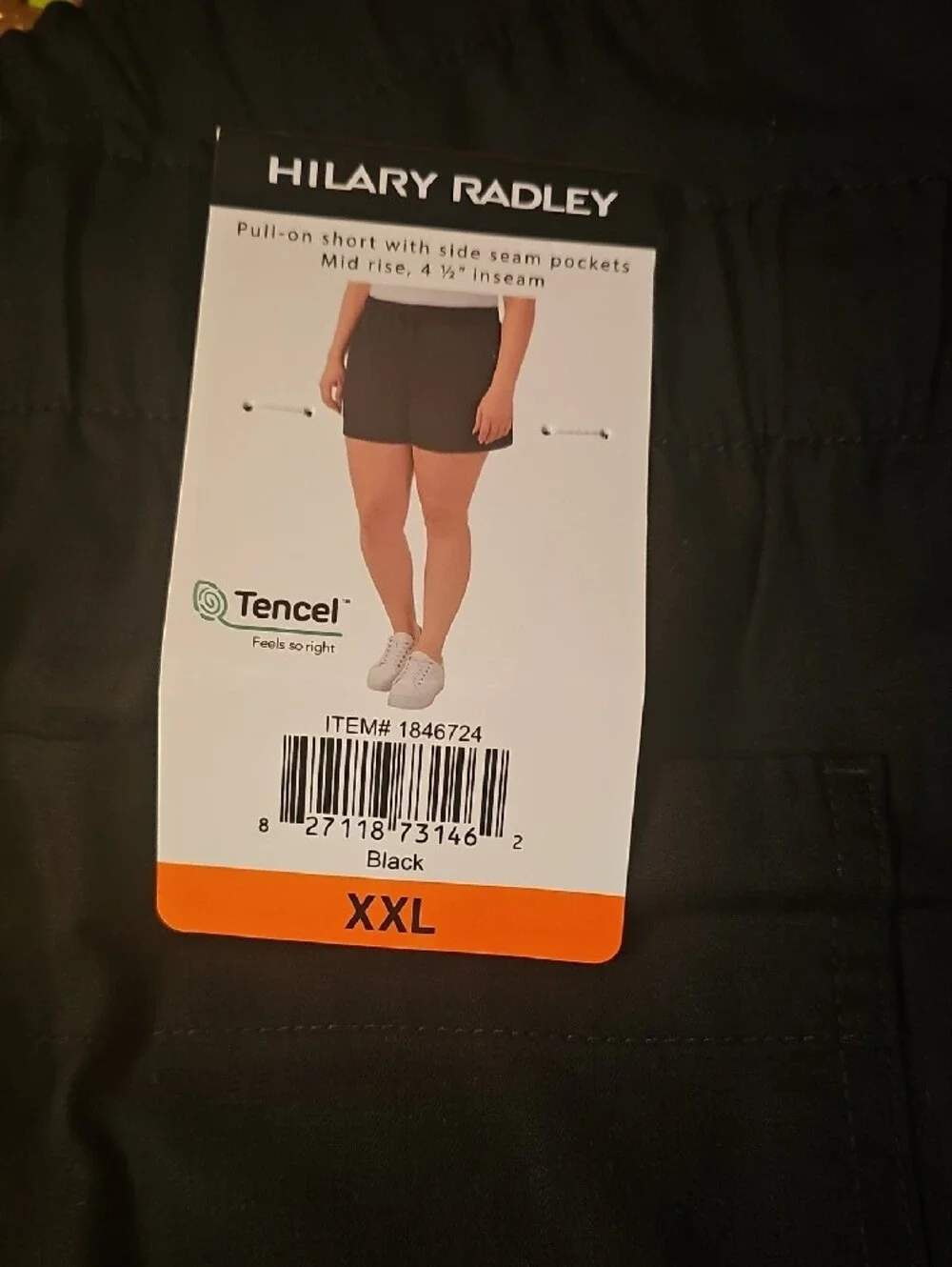 Hilary Radley Black High-Waist Pull-On Shorts